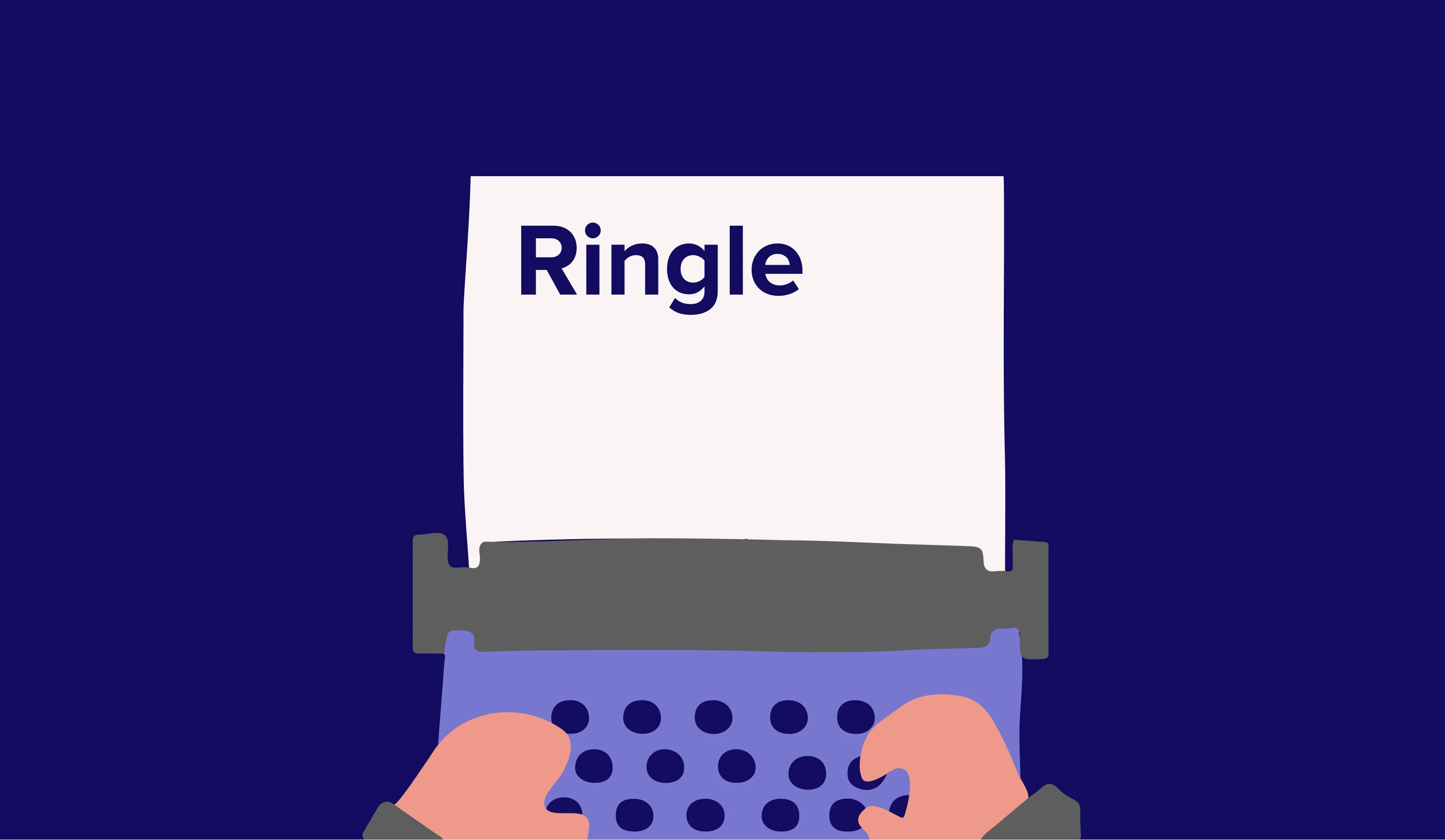 타자기에 글을 작성하고 있는 사람의 손 모양이 담긴 인포그래픽.