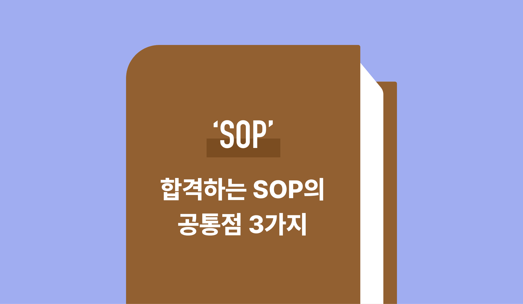 합격하는 SOP를 표현하는 인포그래픽.