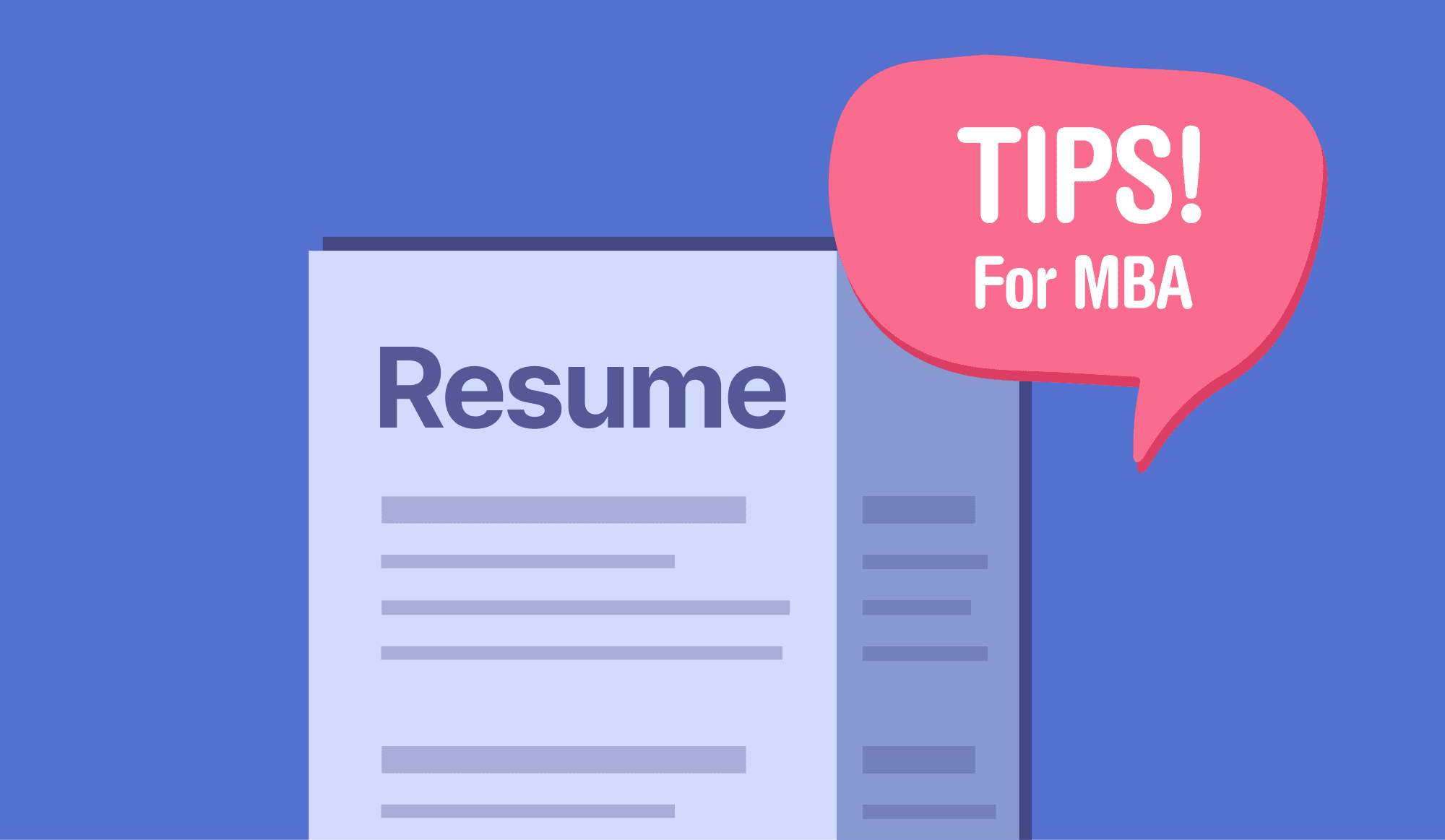 MBA Resume 작성법을 설명한 글의 썸네일.