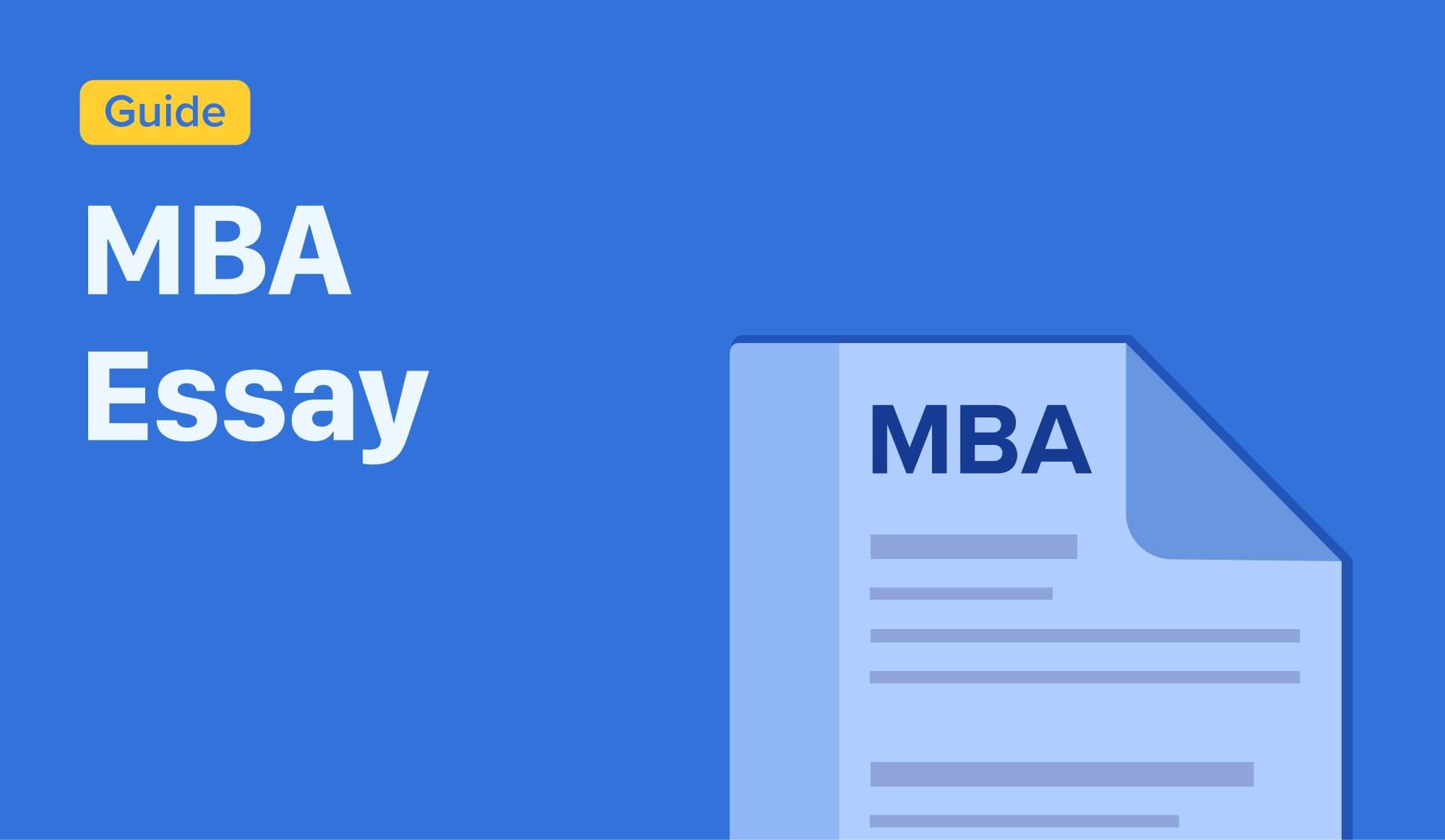 MBA 에세이 작성 전략.