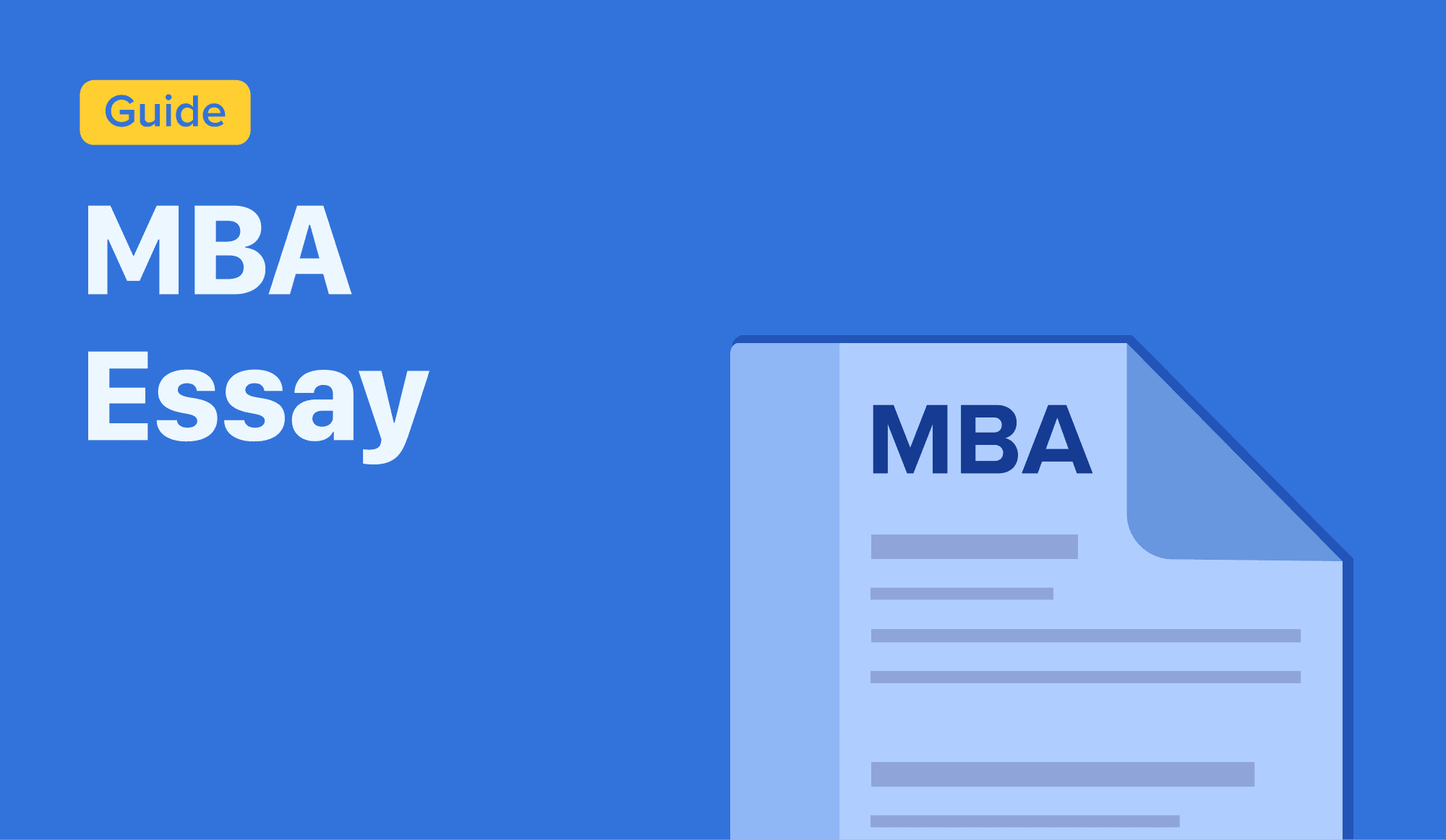 MBA 에세이 작성 전략.