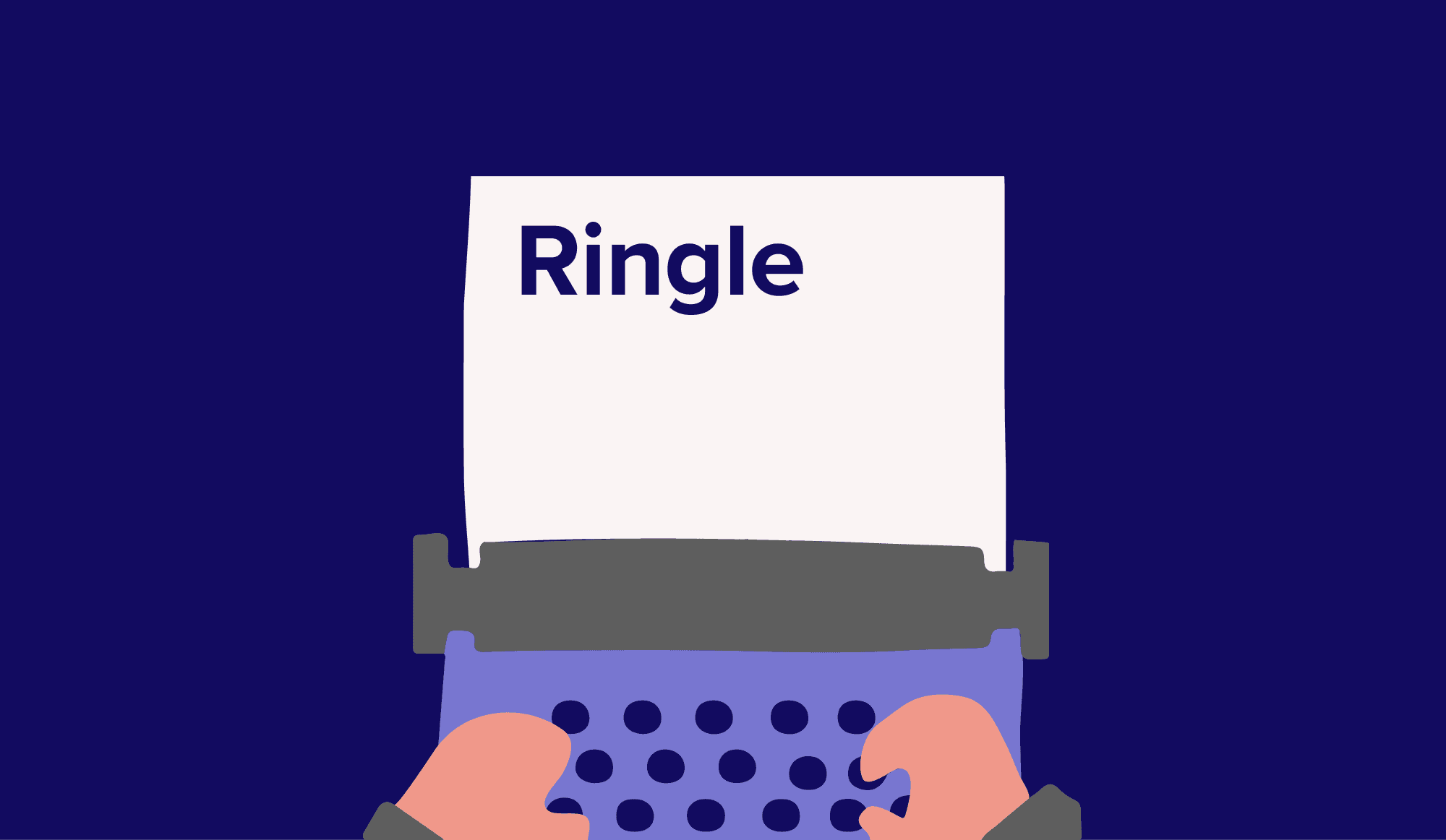 타자기에 글을 작성하고 있는 사람의 손 모양이 담긴 인포그래픽.