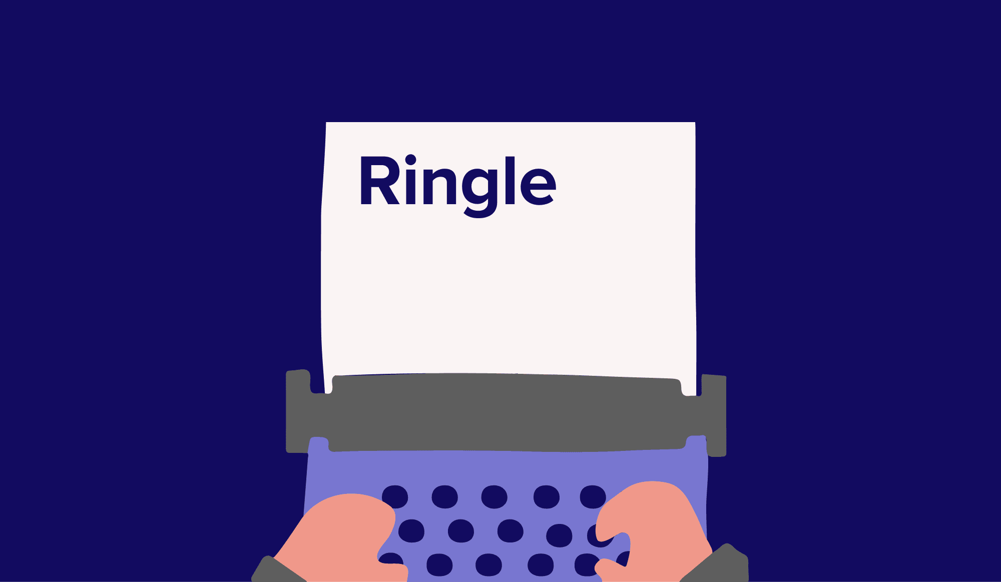 타자기에 글을 작성하고 있는 사람의 손 모양이 담긴 인포그래픽.